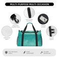 thumbnail image 4 of Disketp Teal Turquoise1 Bolsa de Viaje Tipo Duffle, Bolso de Mano para Fin de Semana para Mujer, Bolsa de Gimnasio Ligera para Hombre, Esencial para Viajes, 4 of 7