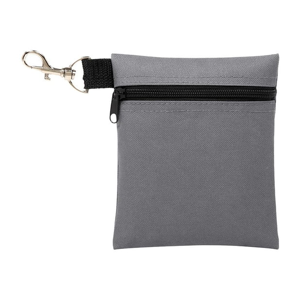 Bolsa de bolsillo para pelotas de golf, bolsa portátil para tees de golf, bolsa de cintura para pelotas de golf Gris