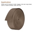 thumbnail image 4 of Flat Nylon Webbing Strap 2 Inch 20 Yards Light Brown for Backpack, Luggage-rack, 4 of 7