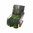 thumbnail image 3 of Tree Soft Flannel Fleece Throw Blanket, Cherry Blossoms View in Spring Season, Cozy Plush for Indoor and Outdoor Use, 50" x 60", Lime Green Dark Brown, by Ambesonne, 3 of 5