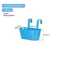 thumbnail image 3 of Ayprnig 11 Inch Balcony Decor Railing Planter Box Metal Outdoor Balcony Planter With Detachable Hooks And Holes Hanging Planter Sky Blue, 3 of 7