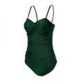 thumbnail image 1 of Women‘s Summer One Piece Tummy Control Swimwear Boyleg Ruched Swimsuit Stripes XL, 1 of 6