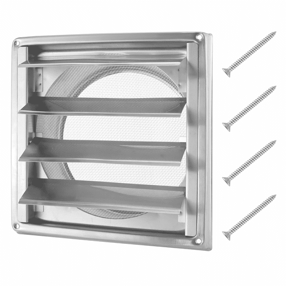 Beaquicy 6 Inch Stainless Steel Wall Vent Cover with Screws - Outdoor Air Vent