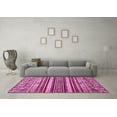 thumbnail image 3 of Ahgly Company Indoor Round Abstract Pink Modern Area Rugs, 5' Round, 3 of 4