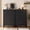 Ash black, variant on 47" Tall 6-Drawer Dresser – Vintage Wooden Chest with Carved Handles for Bedroom, Living Room, Entryway - Modern Furniture