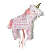 Meri Meri Unicorn Pinata, Iridescent & Pink, 16.5in x 18in
