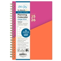 Blue Sky Monthly Weekly Medium (5" x 8") Orange Pink 15-Month (April 2025 - June 2026)