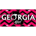 thumbnail image 5 of JASS GRAPHIX Georgia Girl License Plates and Car Tags for The Bulldog Fans. These Custom Made Aluminum car Tags Feature Chevron Stripes and Peach Logo, 5 of 9