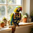 thumbnail image 4 of Cherry Blossom Parrot Diaper Flight Suit, Adjustable Bird Waste Catcher Harness, For Budgie Conure Lovebird Travel (Black Floral)-M, 4 of 6