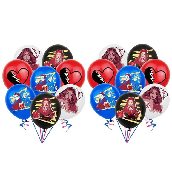 Descendants Rise Red Balloons Party Supplies Birthday Favors Decorations Decor Kit Latex