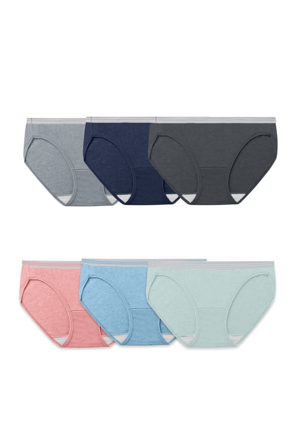 Women's Cotton Bikini Underwear, 6-Pack