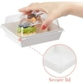 50 Pack Charcuterie Boxes with Clear Lids Versatile White Bakery