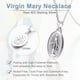 thumbnail image 5 of Collar de plata de ley 925 U7 con la Virgen María y cadena de 50 cm, 5 of 9