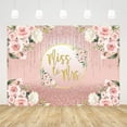 thumbnail image 2 of Yerwa Miss to Mrs Backdrop for Bridal Shower Party Decorations Purple Glitter Floral Wedding Bride to Be Engagement Silver Shiny Bokeh Banner Photography Background Cake Table Photo Shoot Props, 2 of 7