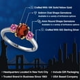 thumbnail image 2 of Gem Stone King 925 Silver and 10K Yellow Gold Red Garnet and Pink Moissanite Engagement Ring for Women | 1.96 Cttw | Oval 8X6MM | Gemstone January Birthstone | Size 9, 2 of 6