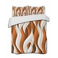 thumbnail image 2 of Quilts Twin Size, Burnt Orange White Moire Soft Comforter Bedding Set for Bed, Modern Abstract Art Lightweight Quilted Bedspread with Pillow Cover(2 Pieces) for All Season, 68x86 Inch, 2 of 6