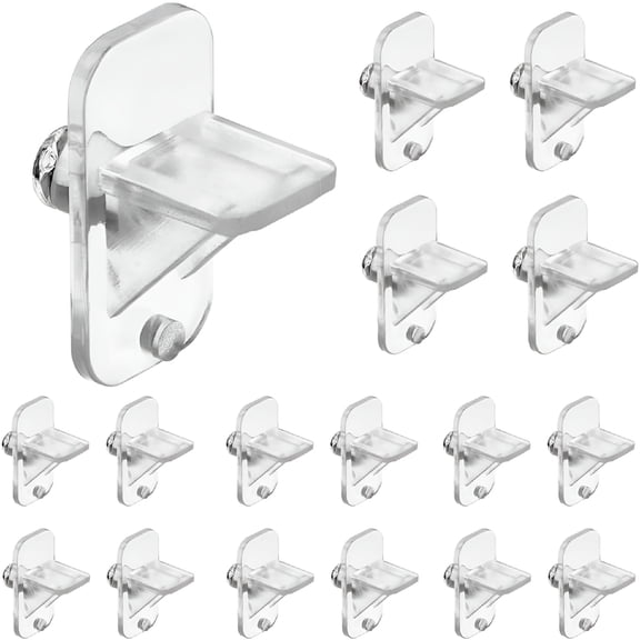 XIBUFE 1/4 Inch Plastic Shelf Pegs, 20PCS Cabinet Shelf Supports & Clips, Furniture Pins for Wood Bookcase, Kitchen Cabinet, Shelving Replacement