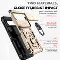 thumbnail image 3 of TECH CIRCLE for Google Pixel 8 Pro 5G 2023, Rugged Phone Case with Slide Camera Cover Kickstand TPU Bumper Drop Proof Durable Military Grade Protective Case Cover for Google Pixel 8 Pro 6.7",Gold, 3 of 9