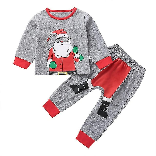 Pyjamas de Noël Imprimés pour Enfants Ensembles Vêtements de Nuit Pyjamas de Noël