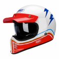 thumbnail image 3 of Casco de motocicleta Black Flame, estilo vintage, de cara completa, resistente al desgaste, accesorios de carreras, transpirable, para motocross, protección anticaídas, 3 of 5
