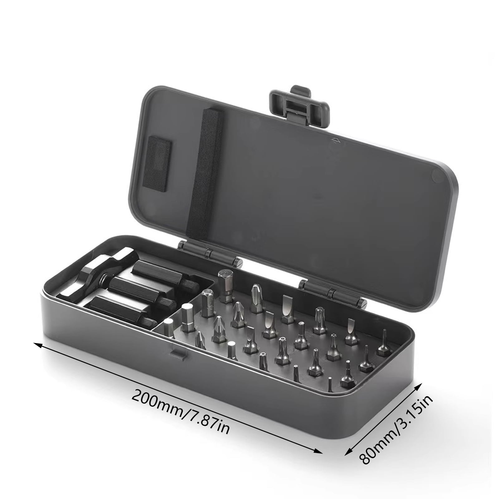 COOLHOOD Space Saving Multipurpose Ratcheting Screwdriver Set 24 Piece Heat Treated Bits Magnetic Holders for Projects Repair
