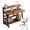 Frame:Black/Board:Rural brown, variant on HDOFM 31.5 Inch Small Computer Desk for Small Space, Rolling Office Desk with Monitor Stand, Student Study Writing Desk for Bedroom