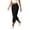 Black, variant on Women's Elastic Cuffed Jogger Capris Fashion Ladies High Waist Loose Tapered Pants Cropped Pants with Pockets