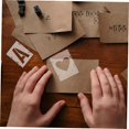 thumbnail image 4 of FYBTOF 42pcs Spray Painted Letter Stencils Wall Stencils Large Pattern Letter Stencils Alphabet Household Spray Stencils Stencil Letters Craft Plastic Alphabet Board Stencils for Crafts-5100, 4 of 5