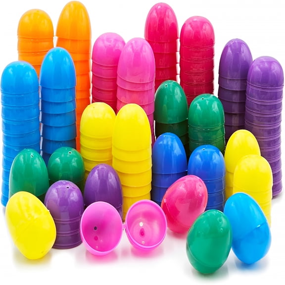 BESTSKY Fillable Easter Eggs 2.3" Inch (50 Pack) Hinged Colorful Bright Plastic Easter Eggs,Perfect for Easter Egg Hunt,Surprise Egg,Easter Hunt,2.3" Assorted Colors (50-Pack)