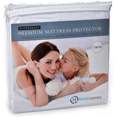 Full Mattress Protector - Waterproof, Breathable, Blocks Allergens, Smooth Soft Cotton Terry Cover. The Premium Mattress Protector Will Surely Increase The Life of Your Mattress. (Full) - image 1 of 5