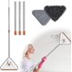 thumbnail image 1 of Kit de fregona limpiadora de pared giratoria de 360° con mango de 130 cm de largo, almohadillas de microfibra para limpieza en seco y húmedo de suelos, paredes, techos, zócalos - postes extensibles, 1 of 2