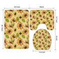 thumbnail image 3 of Yellow Polka Dot Sunflower Pattern Bathroom Rugs Sets 3 Piece,Toilet Cover Set,Absorbent Non Slip Bathroom Mats Sets with U-Shaped Contour Rug Toilet Rug Set, 3 of 5