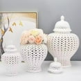 thumbnail image 7 of Elegant White Ceramic Vase - Modern Decorative Flower Vase for Home, Office & Table Centerpiece Décor, 7 of 7