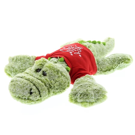 Super Soft Plush Dollibu Large Green Alligator Red I Love You Shirt Valentines Plush