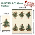 Caltero 100 PCS Christmas Paper Napkins 3 Ply Paper Christmas Tree