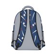 thumbnail image 3 of Baseballs and Bats Blue Pattern Backpack for School, Cute School Bag with Adjustable Shoulder Straps and Padded Back, 15.3"x11"x6.7", 3 of 5