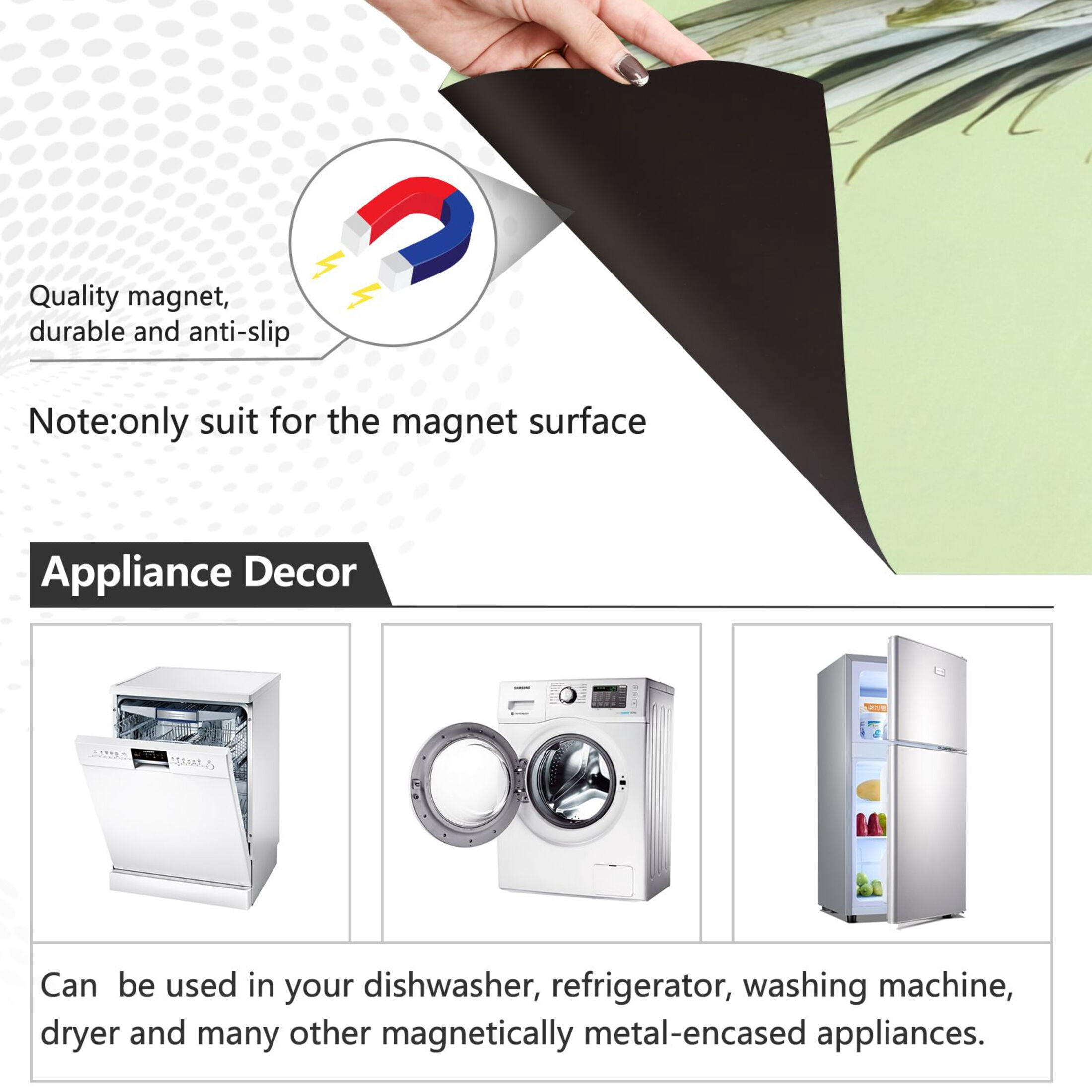 Dishwasher Magnetic Sticker 23x26 Inch Refrigerator Magnetic Sticker Washing Machine Magnetic Sticker Kitchen Panel Magnetic Sticker Home Decor Cool Sunglasses Pineapple