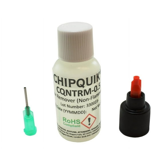 Chip Quik CQNTRM-0.5 Détachant de Flux (Non Inflammable) en Bouteille Compressible de 15ml (0.5oz) avec Embout