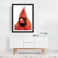 thumbnail image 6 of Cardinal portrait 2 - Photography Bird Wildlife Nature Animal Portrait Scenic Minimalist Black Framed Wall Art Print 5 x 7 inches, 6 of 7