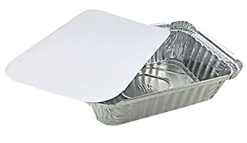 NYHI 50-Pack Heavy Duty Disposable Aluminum Oblong Foil Pans with Lid Covers... 