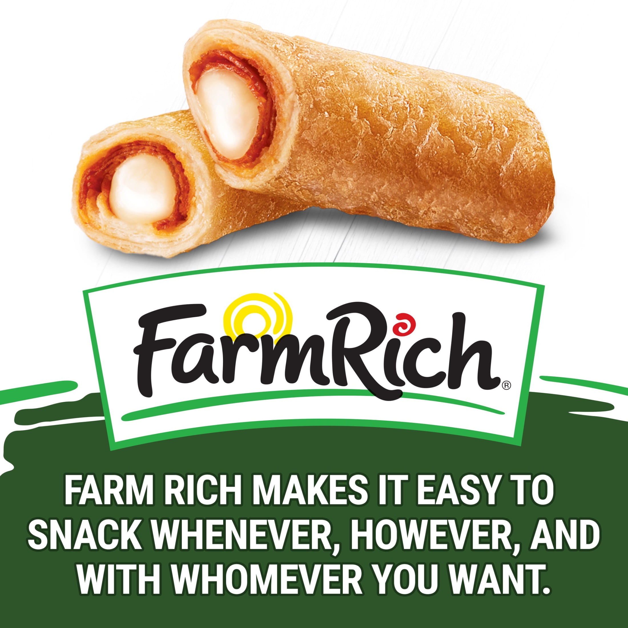 Farm Rich Pepperoni Pizza Roll-Ups with Marinara Dipping Sauce, 13 oz (Frozen Snacks & Appetizers)