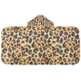 thumbnail image 5 of Yayeee Kids Hooded Towel with Hand Pockets Beach Soft Absorbent Bath Wrap 50 x 23.5 inch, Brown Floral Leopard Pattern, 5 of 5