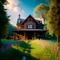 thumbnail image 2 of Rural Serenity - Farm House Canvas Art, 2 of 2