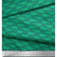thumbnail image 3 of Soimoi Moss Georgette Fabric Cross Sign & Triangle Geometric Print Sewing Fabric Yard 42 Inch Wide, 3 of 3