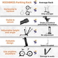 thumbnail image 2 of Foldable 2-in-1 Vertical & Horizontal Adjustable Bike Parking Rack Floor Stand for 24" to 27.5" Mountain and Road Bikes Indoor Garage Storage, 2 of 8