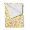 thumbnail image 2 of Yellow Flower Soft Flannel Fleece Blanket, Rustic Composition with Berries Twigs Graphic Flora Nature Leaves Pattern, Cozy Plush for Indoor and Outdoor Use, 60" x 80", Yellow White, by Ambesonne, 2 of 5
