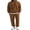 Brown, variant on Men's Tracksuits 2 Piece Set Casual Workout Joggers Sets Hoodie and Sweatpants Set for Men