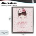 thumbnail image 4 of Stupell Industries Cottage Ballerina With Floral Headdress Gray Floating Frame Canvas Art, 25 x 31, by Creative Studio, 4 of 8