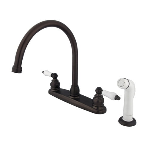 Kingston Brass Vintage Double Handle Kitchen Faucet With Side Spray Walmart Com Walmart Com