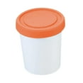 thumbnail image 1 of Vaso de pinta para helado, recipientes para guardar helado, recipiente para postres, transparente para congelador naranja, 1 of 9